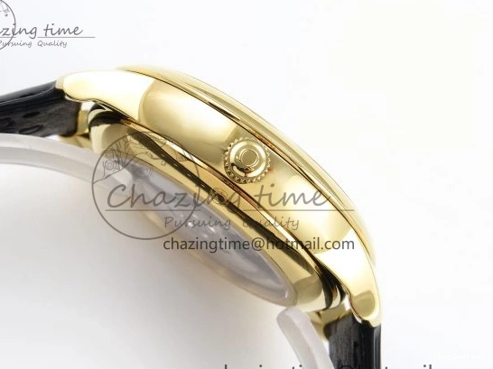 0501 WeatherProof De Ville Power Reserve YG MKF 1:1 Best Edition Black Dial on Black Leather Strap A 7758